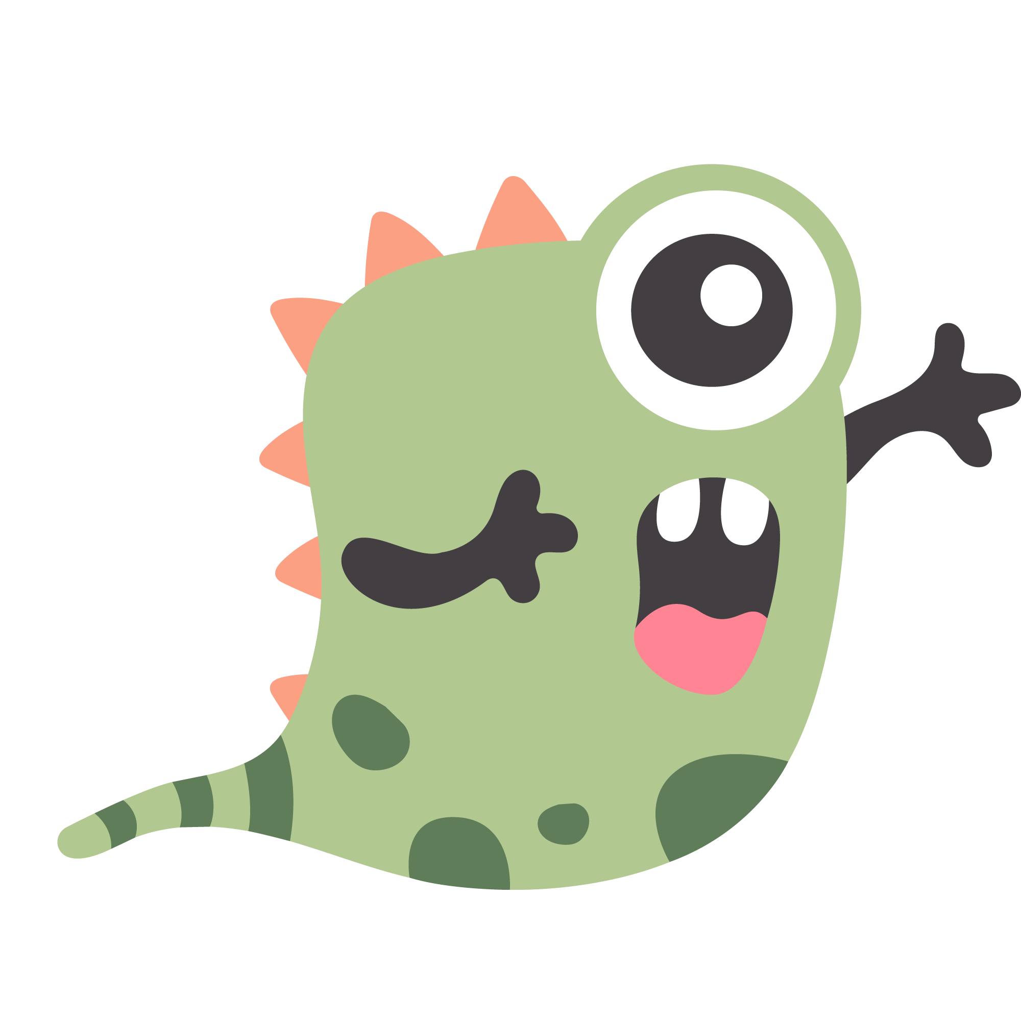Green spiky monster
